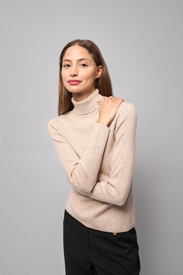 wholesale Iris Cashmere blend Turtle Neck Sweater john meyer