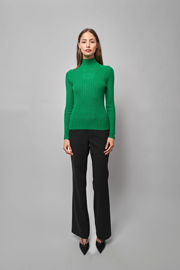 wholesale Gaia JM Logo pointelle sweater john meyer